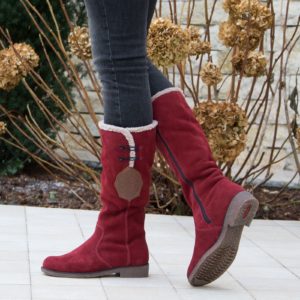 Warm velor boots