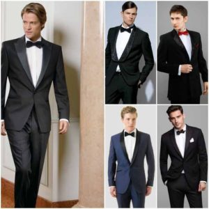 Formal costumes with bow tie