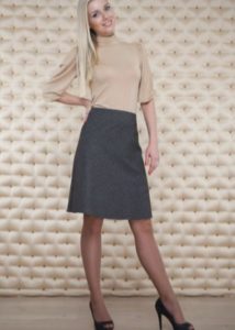 turtleneck with loose skirt