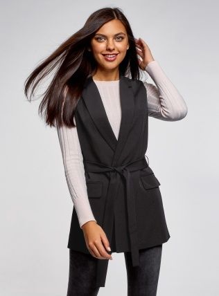 Black wrap vest