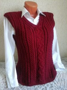 cable knitted vest