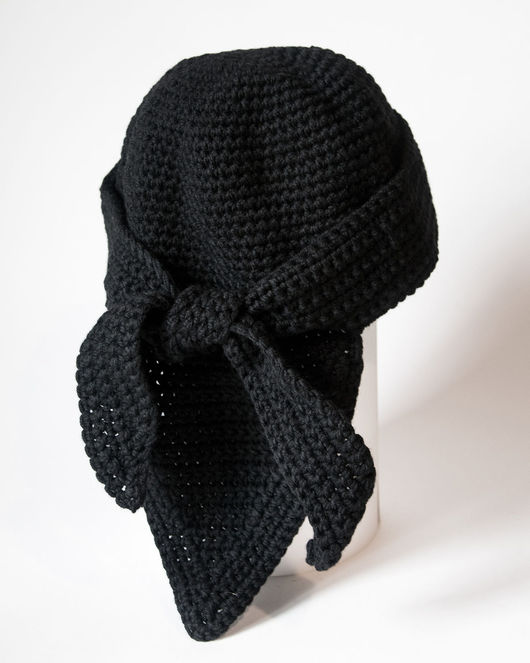 Crochet black bandana