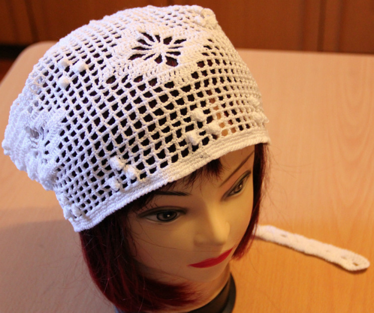 White mesh bandana