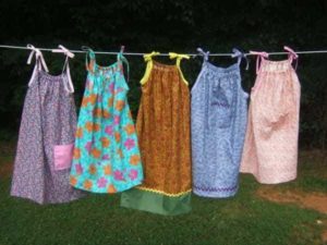 dresses are drying