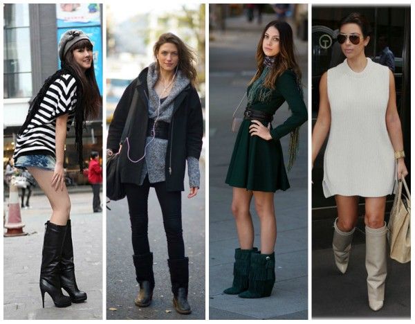 Botas con diferentes tops.