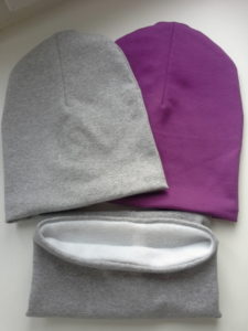 Children's hat made of jersey with lining