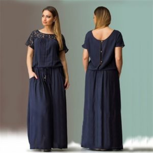 haljina za plus size s niskim strukom