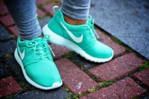 turquoise sneakers