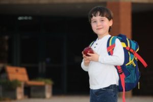 boy with a backpack