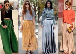 What accessories to choose for a floor-length skirt