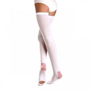 puting compression stockings