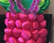 DIY raspberry costume for a girl