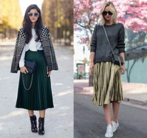 what to wear with a pleated skirt