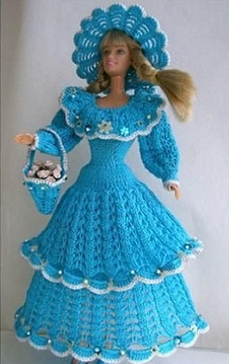 Vestido de encaje azul de Barbie