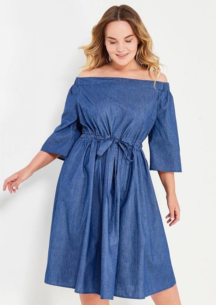 Oversized denim dress 1