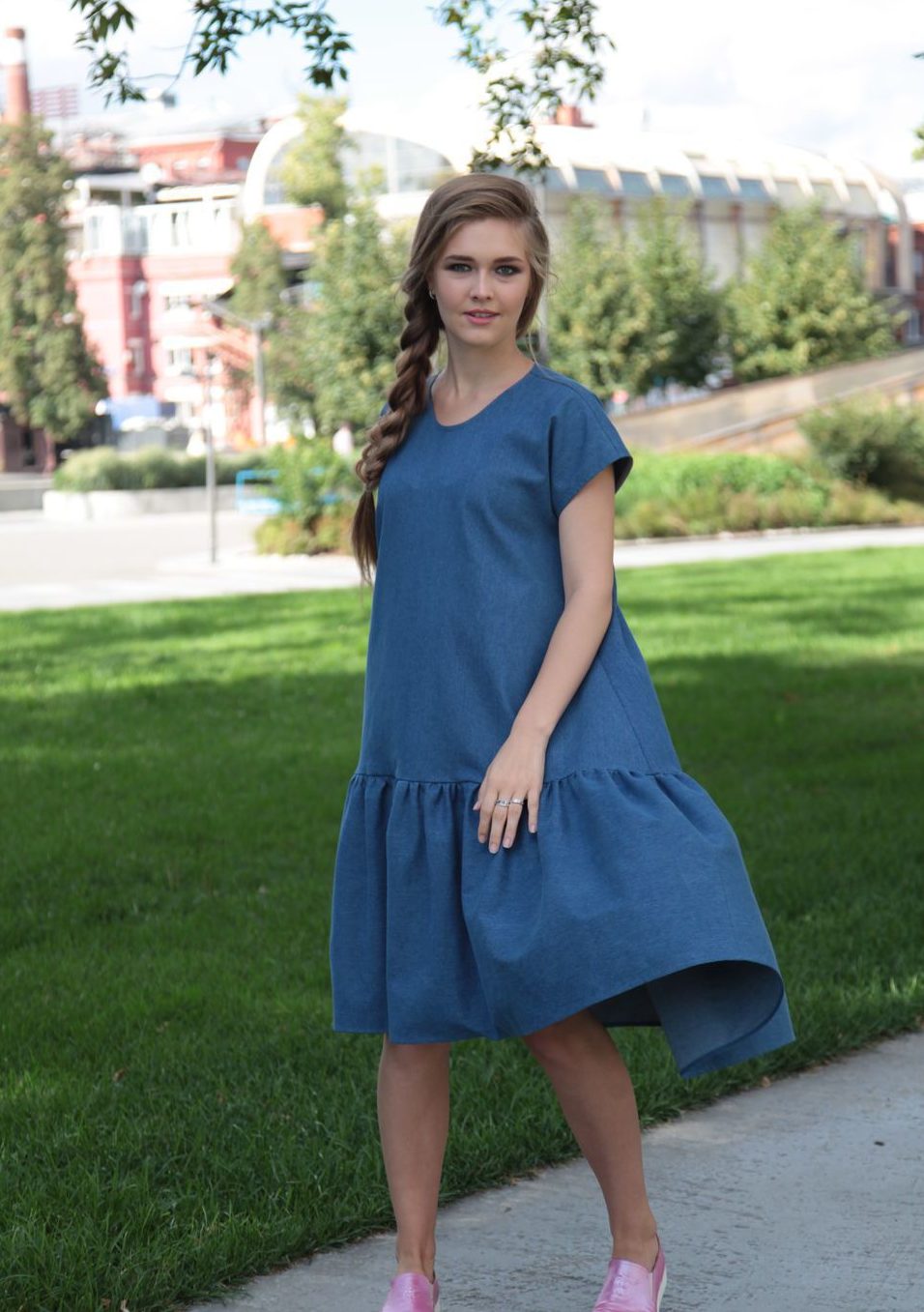 Oversized denim dress 2