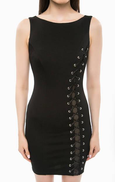 Extend black dress with lacing