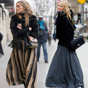 What to wear with a floor-length skirt in winter