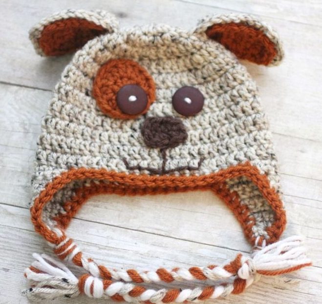 Gorro de niño con orejas de perro