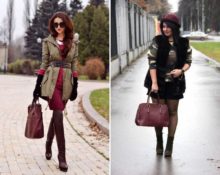 burgundy bag with vest