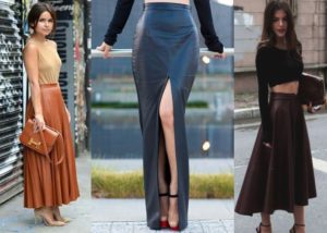 What to wear with a long leather skirt