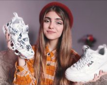 fille avec des baskets