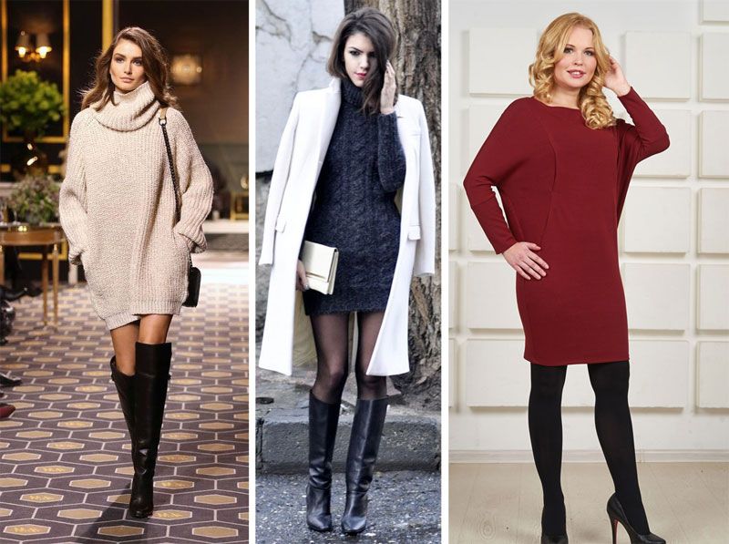 Voluminous knitted dresses