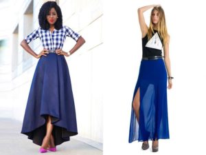 Blue circle skirt