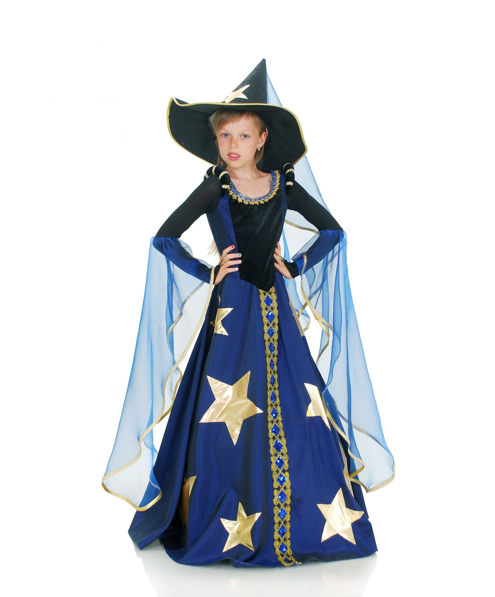 Vestito da maga con stelle