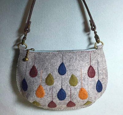 Bolso de fieltro gris