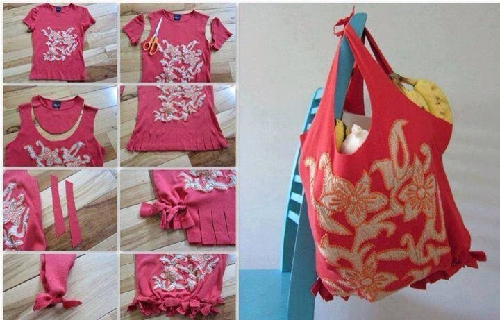 bolso camiseta rojo