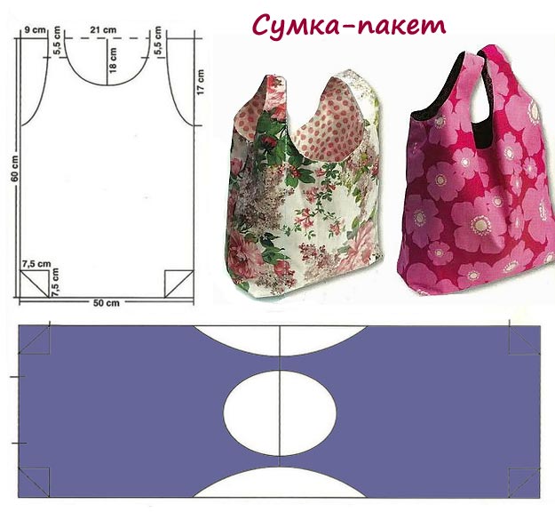 T-shirt bag (package) with pattern