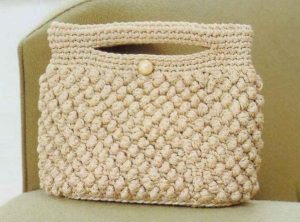 White crochet bag from Japanese magazines