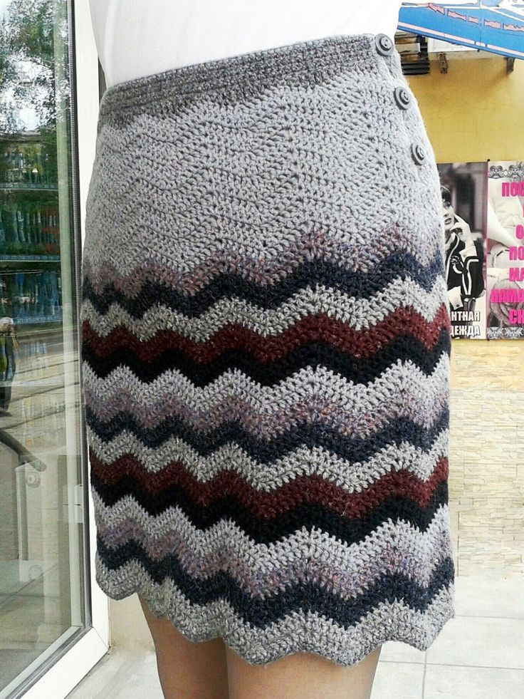 Warm crochet skirt model 2