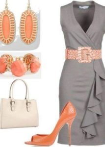 Jewelry for an elegant gray dress