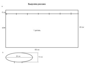 Patró per a una motxilla d'adult