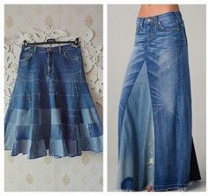 boho skirt na gawa sa lumang maong