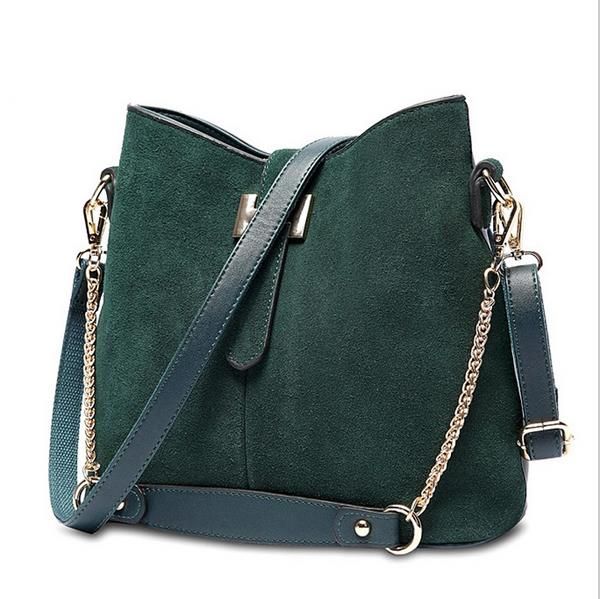 Suede bag green