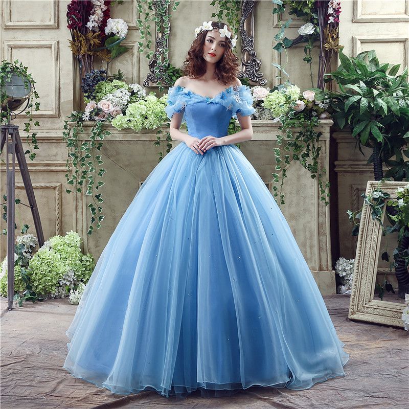 Wedding dress blue