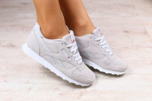 light suede sneakers