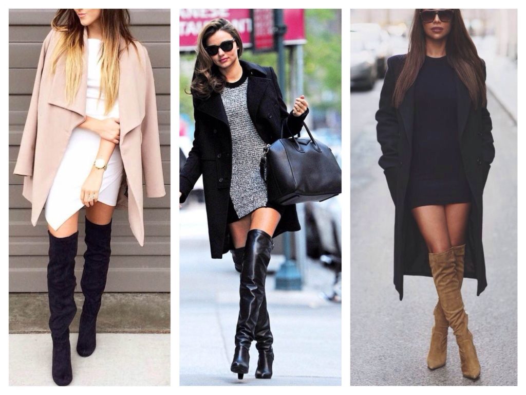 over the knee dress and coat