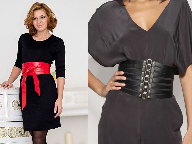 Rochie neagra cu pompon si curea