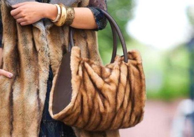 fur bag