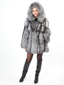 girl in a fur coat