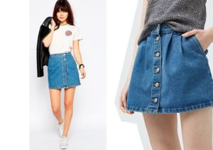 corak skirt denim