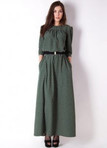 green long dress