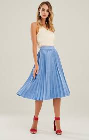 blue skirt