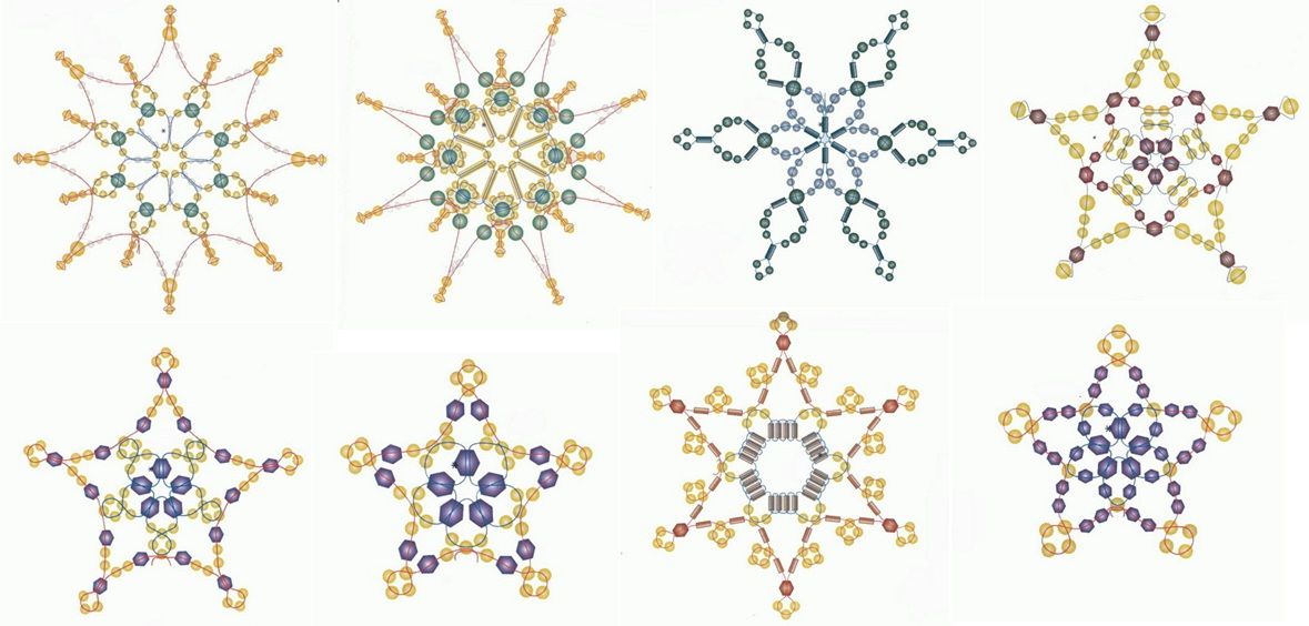 modelli di fiocchi di neve con perline