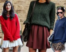 cara memasukkan sweater ke dalam skirt