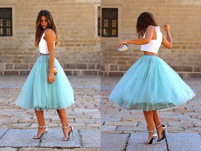 Blue American skirt for a girl